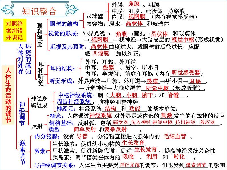 2022年人教版生物中考二轮复习课件-专题六人体生命活动的调节第2页