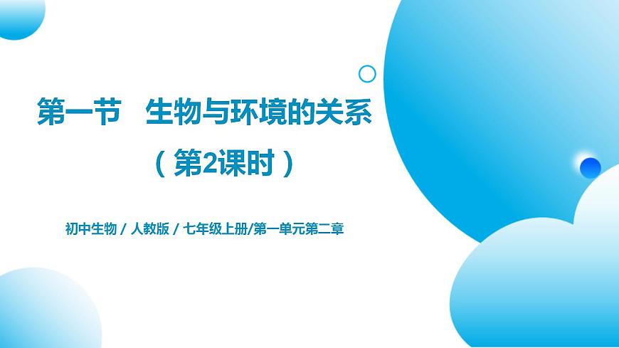 人教版初中生物七年級上冊1.2.1《生物與環(huán)境的關(guān)系》第2課時  課件第1頁