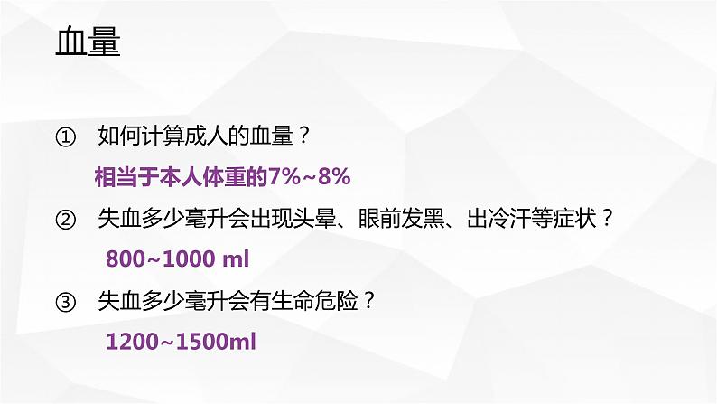 人教版生物七年级下册 第四单元 人体内物质的运输 4.4 输血与血型 电子课件PPT备课02
