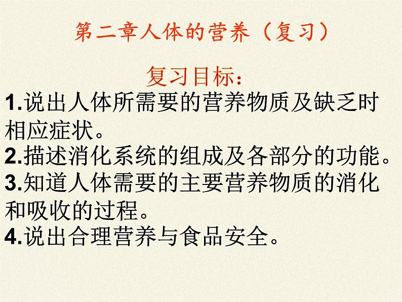 苏教版生物七年级下册 第九章 第一节 人体需要的主要营养物质(课件)第2页