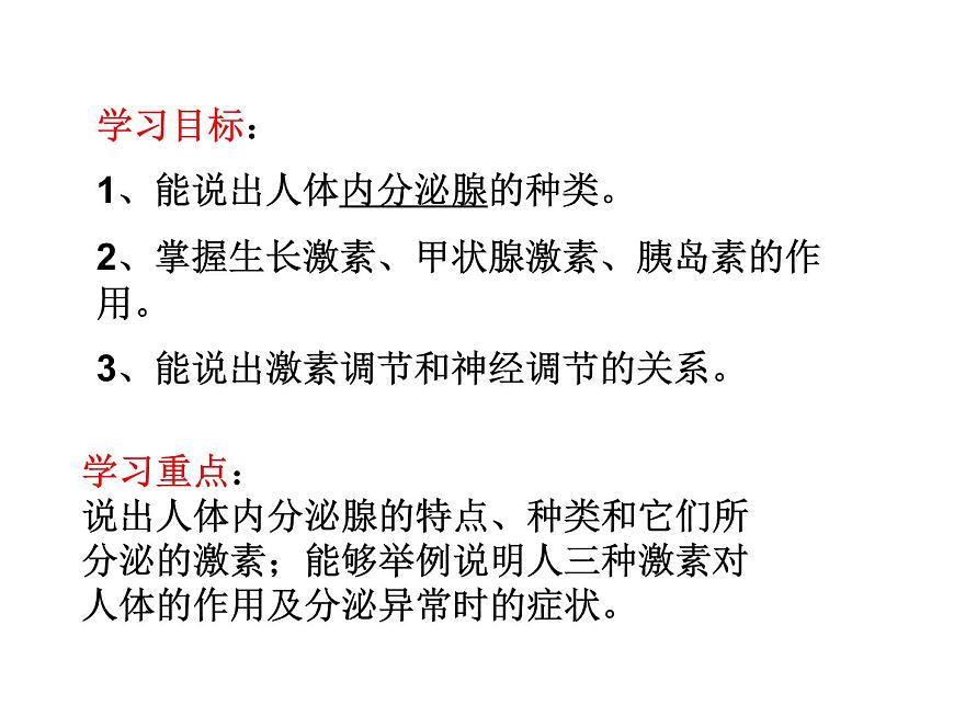 初中生物人教版七年級(jí)下冊(cè) 第四節(jié)激素調(diào)節(jié) 課件第2頁(yè)