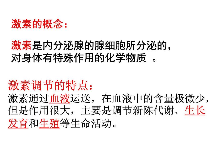 初中生物人教版七年級(jí)下冊(cè) 第四節(jié)激素調(diào)節(jié) 課件第3頁(yè)