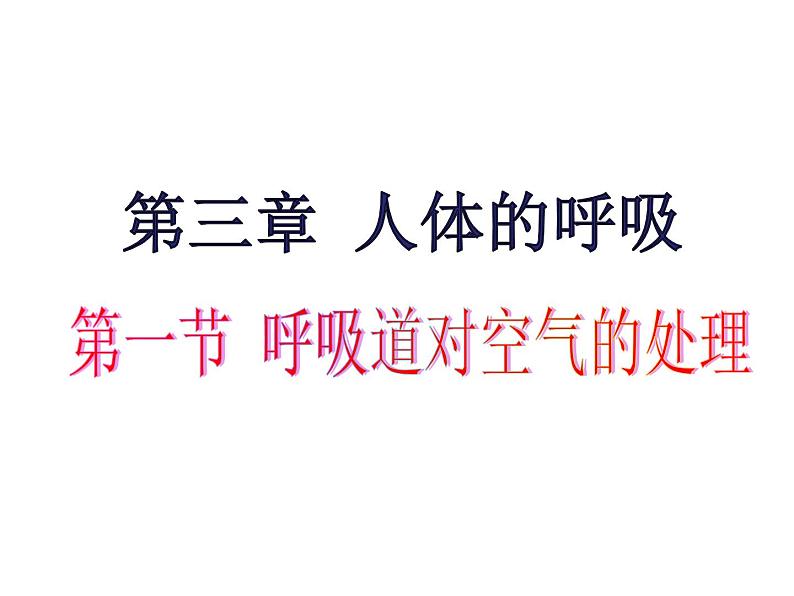 初中生物人教版七年级下册 第一节呼吸道对空气的处理 课件第2页