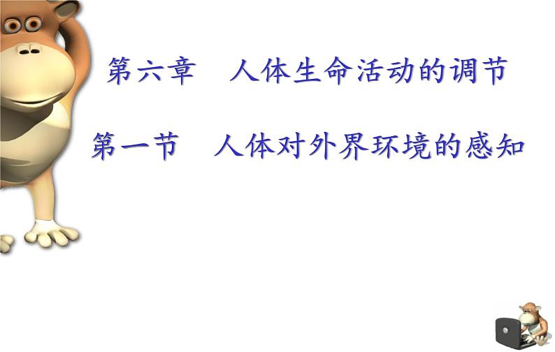 初中生物人教版七年级下册 第一节人体对外界环境的感知 课件第1页