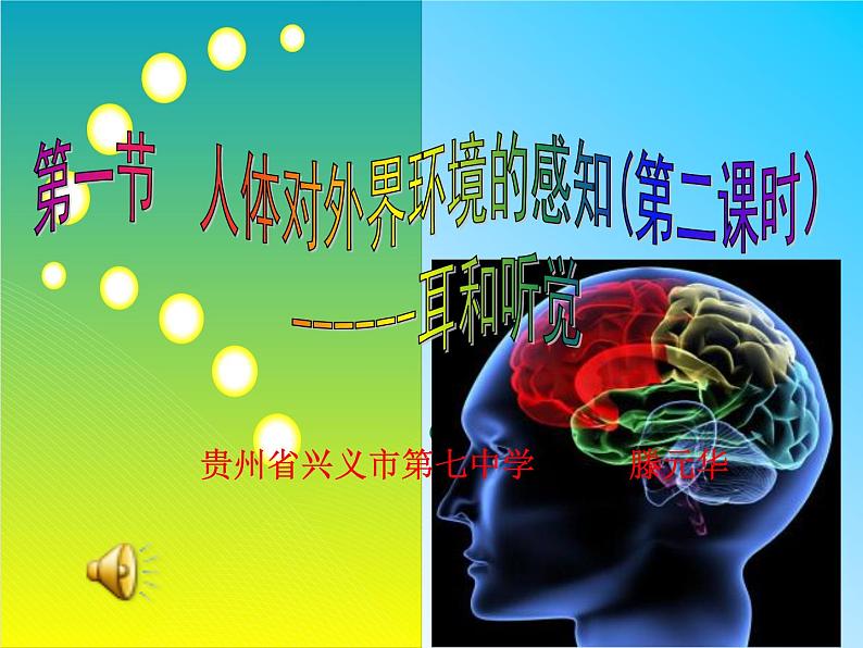 初中生物人教版七年级下册 第一节人体对外界环境的感知 2 课件01