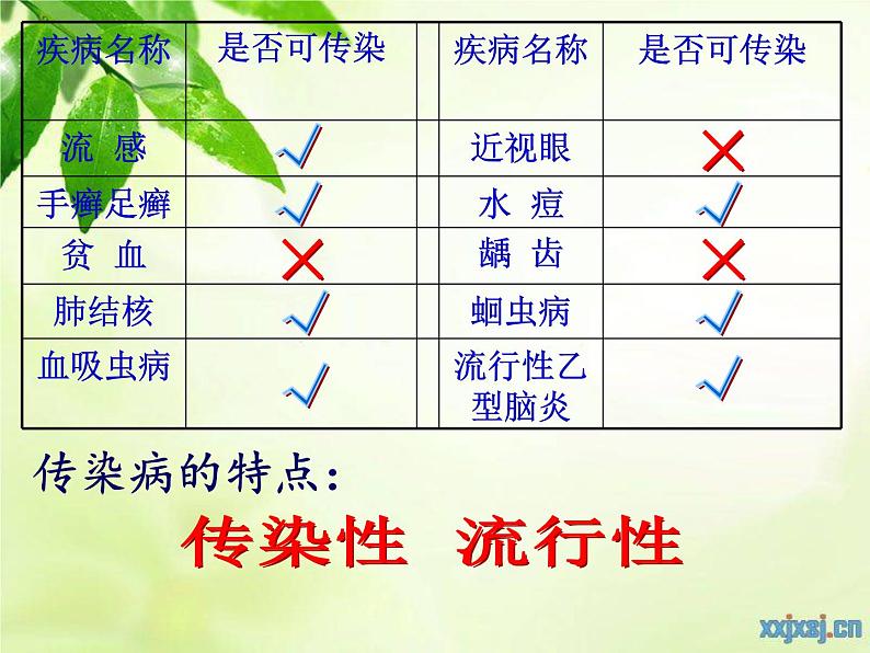 初中生物人教版八年级下册 第一节传染病及其预防 1 课件06