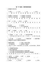 人教版 (新课标)七年级上册第一节 藻类、苔藓和蕨类植物同步测试题