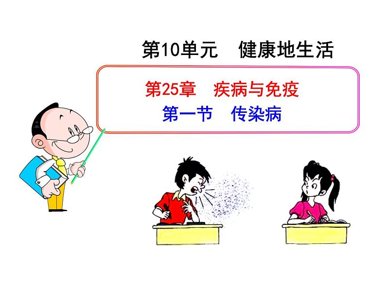 苏教版八年级下册生物 25.1传染病 课件01