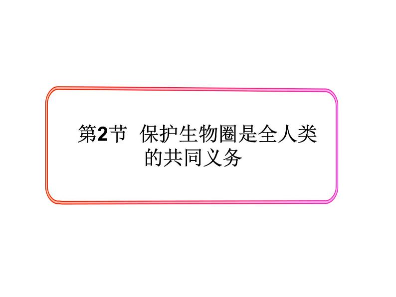 北师大版七下生物 14.2保护生物圈是全人类的共同义务 课件第1页