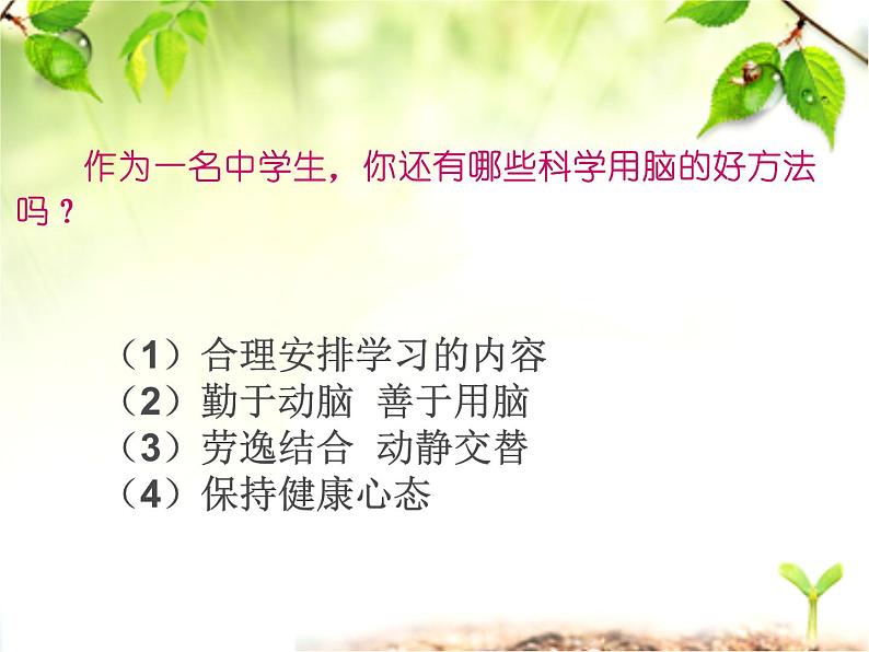 济南版七下生物 5.5神经系统的卫生保健 课件第6页