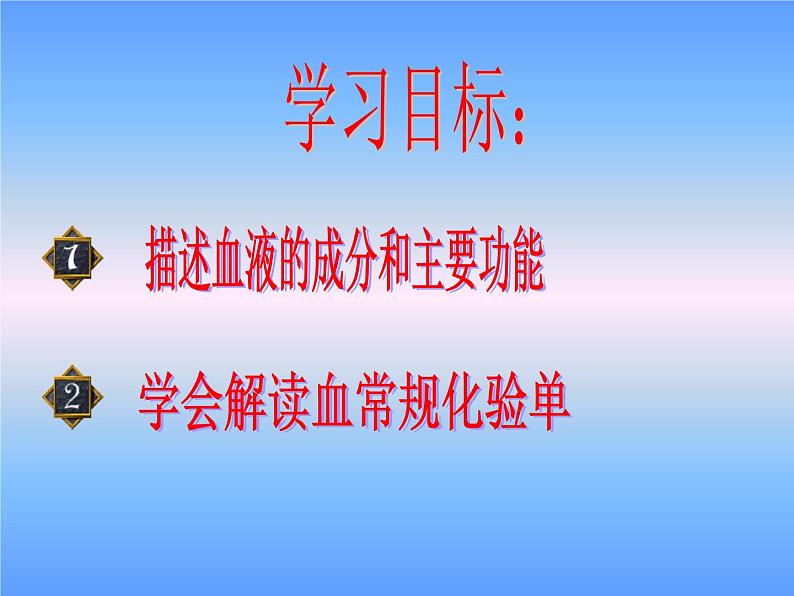 人教版七下生物 4.1游动的组织 血液 课件第3页