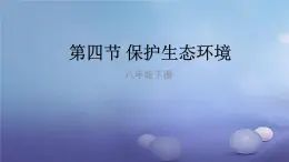 冀教版八下生物 7.3.4保护生态环境 课件