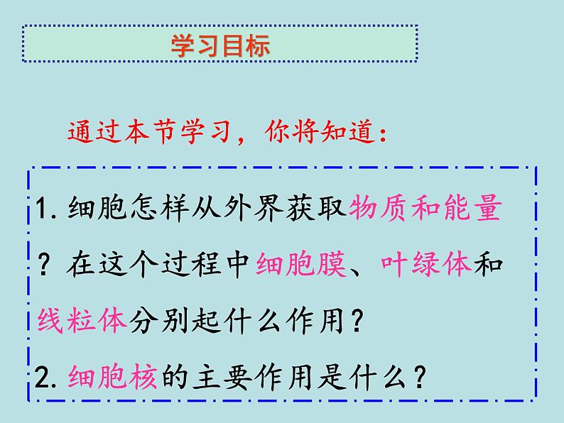 初中生物鲁科版六年级上册 细胞的生活部优课件第7页