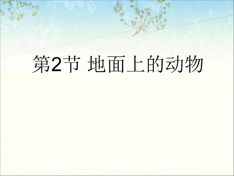 苏科版七下生物 11.2 地面上的动物 课件第1页