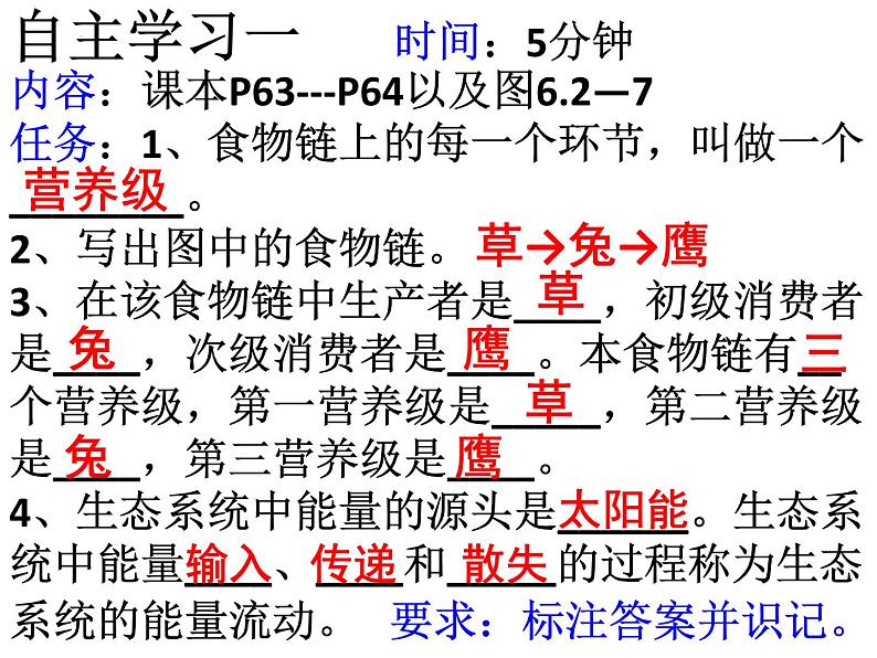 6.2.3能量流动和物质循环课件济南版生物八年级下册第6页