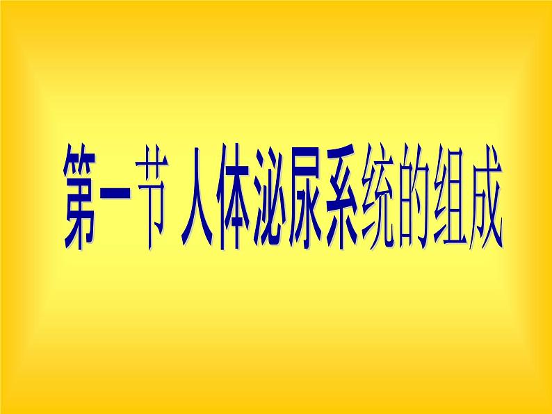 苏教版七年级下册生物 11.1人体泌尿系统的组成 课件第1页