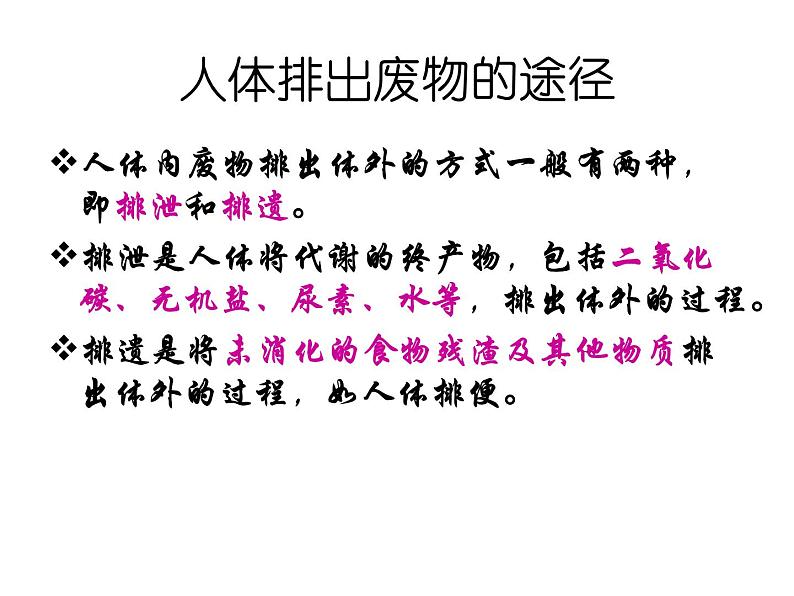 苏教版七年级下册生物 11.2人体废物的排出 课件04