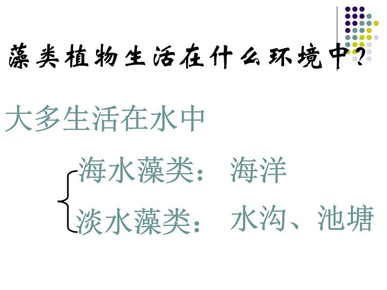苏科版七年级下册生物 10.2水中的藻类植物 课件02
