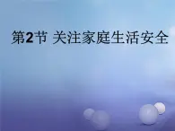 苏科版八年级下册生物 25.2关注家庭生活安全 课件