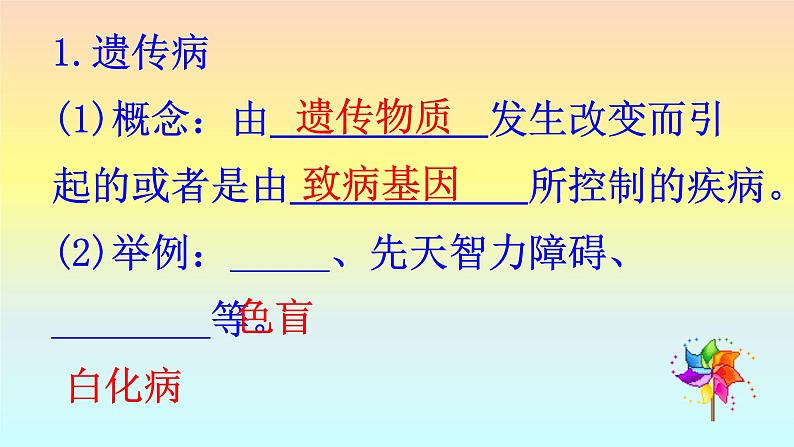 苏教版八年级下册生物 22.4遗传病和优生优育 课件第4页