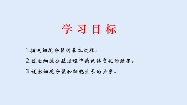 人教版七年级生物上册 2.2.1 细胞通过分裂产生新细胞 课件02