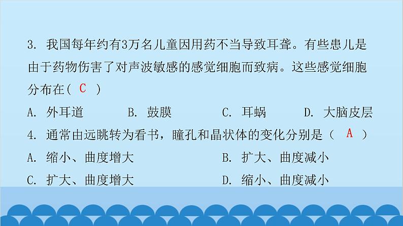 人教版生物七年级下册 第六章 第一节 人体对外界环境的感知(课件)03