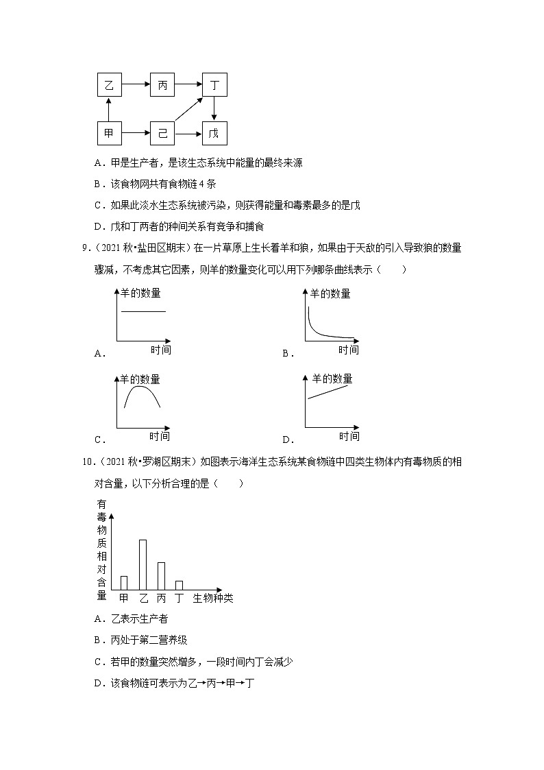 2022年广东省中考生物复习专练——专题5生态系统+解析版第3页