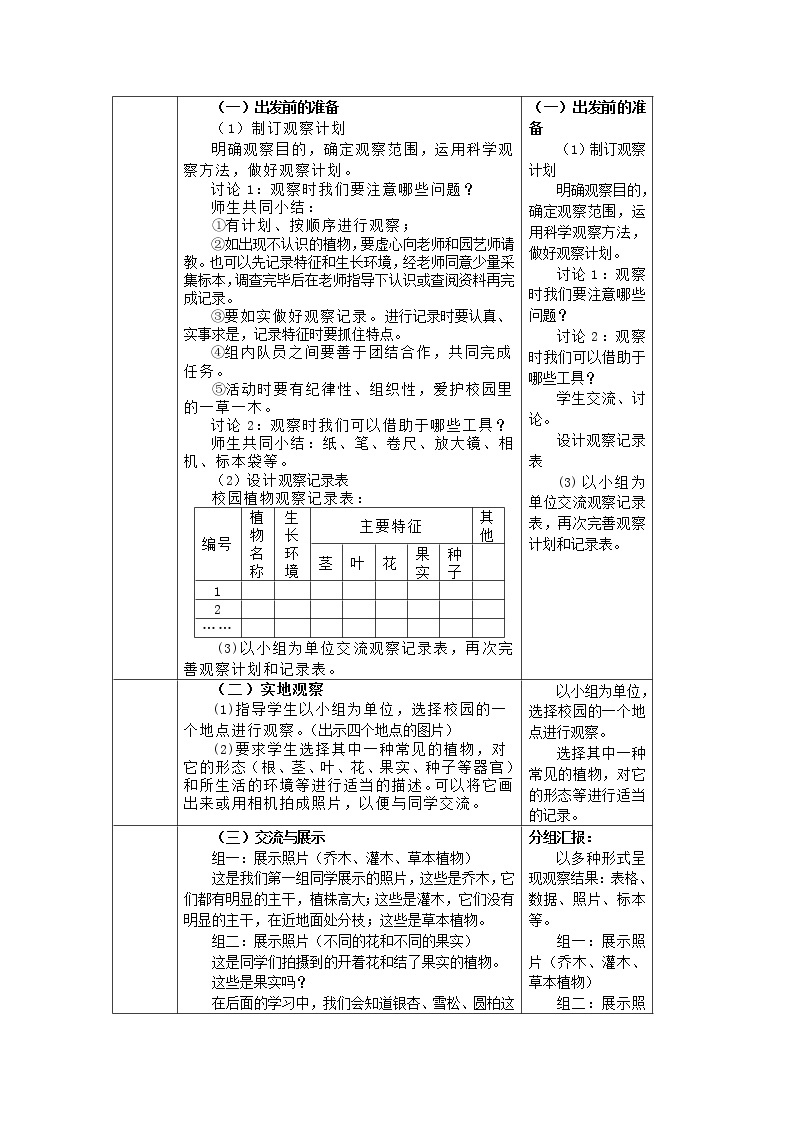 苏科版七下生物  11.1地面上的植物 教案02