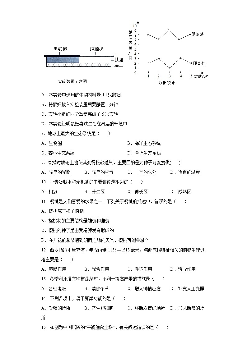 2022年云南省昆明市五华区中考二模生物试题(word版含答案)第2页