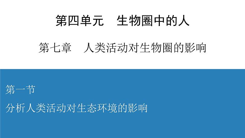 第7章第1节分析人类活动对生态环境的影响-课件2020-2021学年人教版七年级生物下册第1页