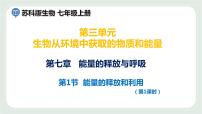 初中生物蘇科版七年級上冊第1節(jié) 	能量的釋放和利用教學(xué)課件ppt