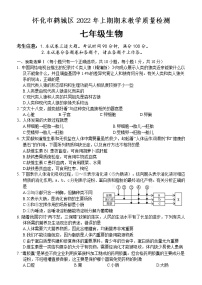 湖南省怀化市鹤城区2021-2022学年七年级第二学期期末教学质量检测生物试题（含答案）