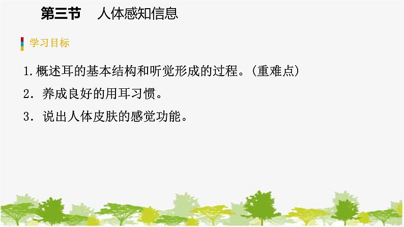 苏教版七年级生物下册 第十二章 第三节 第2课时 耳和听觉课件第3页