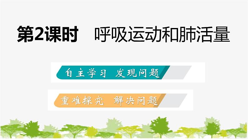 苏教版七年级生物下册 第十章 第三节 第2课时 呼吸运动和肺活量课件第2页