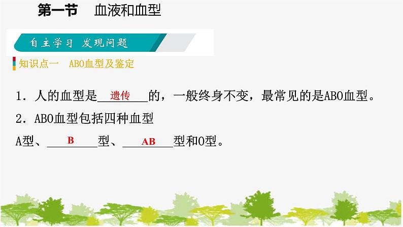 苏教版七年级生物下册 第十章 第一节 第2课时 输血和血型课件第5页