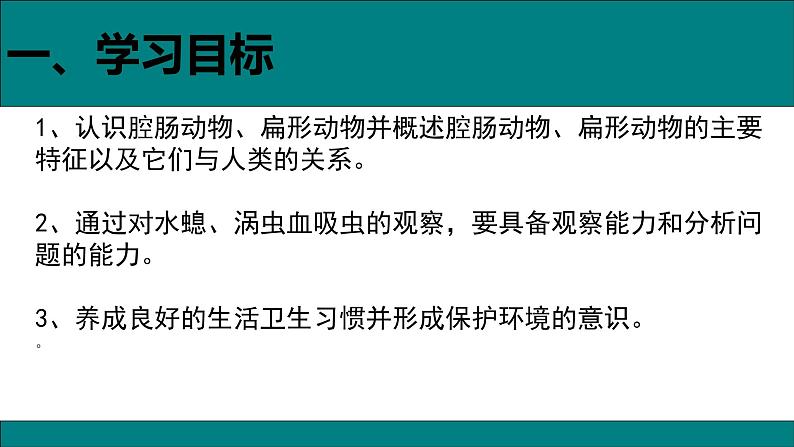 1 腔肠动物和扁形动物 课件(26张PPT)02