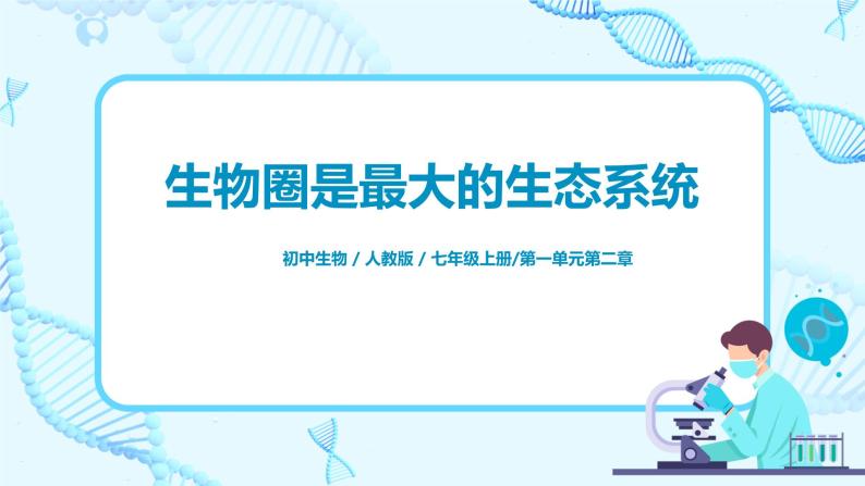 人教新版生物七年级上册《生物圈是最大的生态系统》课件+教案+练习01