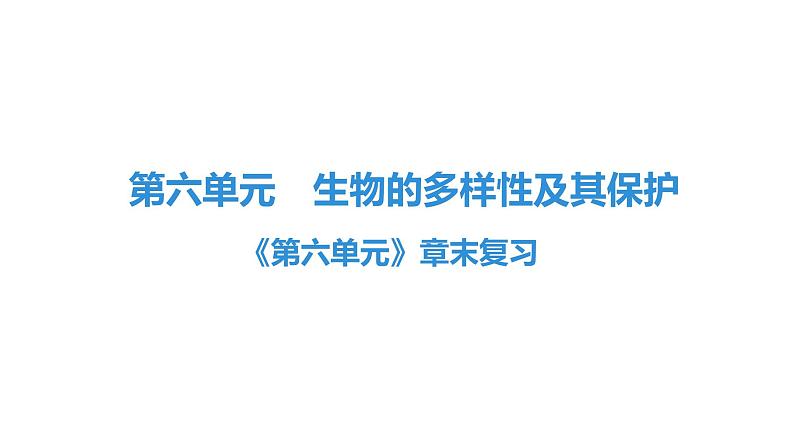人教版生物八年级上册《第六单元》章末复习 课件第1页