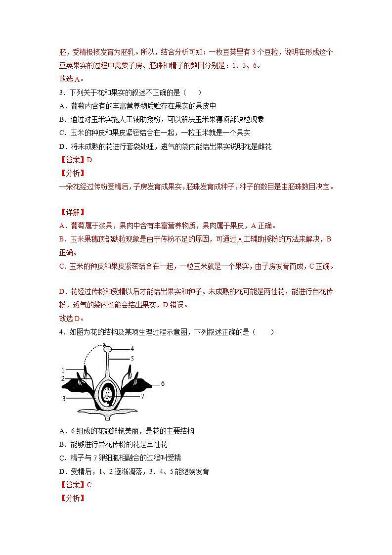 3.6.3 生殖器官的生长)(解析版)第2页