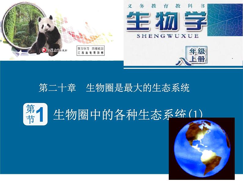 20.1生物圈中各种各样的生态系统 课件 苏教版生物八年级上册01
