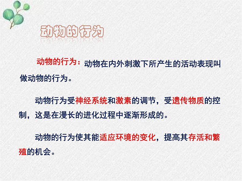 北师大版生物八年级上册第16章第1节《先天性行为和后天学习行为 》PPT课件第2页