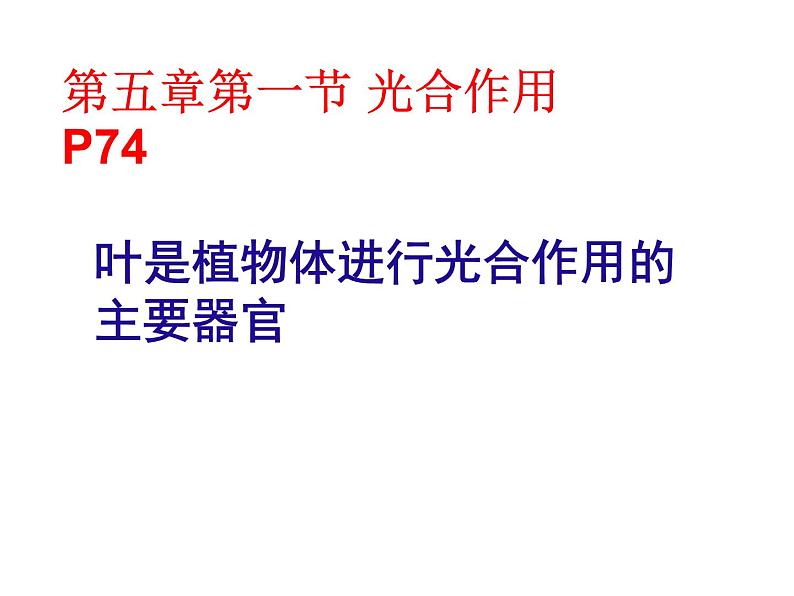 北师大版七年级上册生物 5.1 光合作用 课件第4页