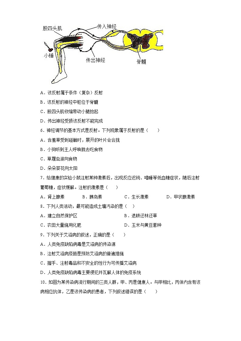 山东省淄博市淄川区2021-2022学年七年级下学期期末生物试题(含答案)第2页