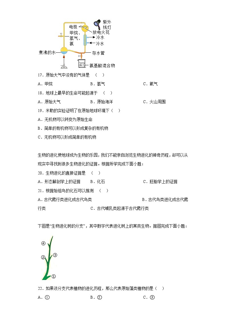 江苏省淮安市淮安区2021-2022学年八年级下学期期中生物试题(含答案)第3页