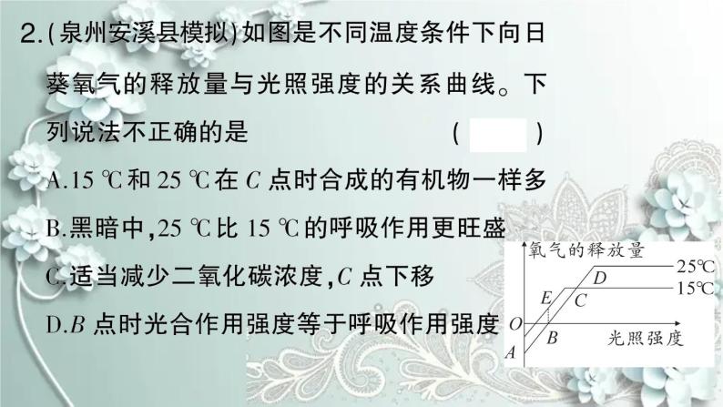 人教版生物七年级上册 微专题五 三大生理作用有关的曲线分析 课件03