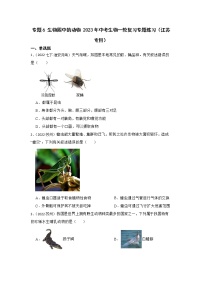 专题6 生物圈中的动物 2023年中考生物一轮复习专题练习（江苏专用）