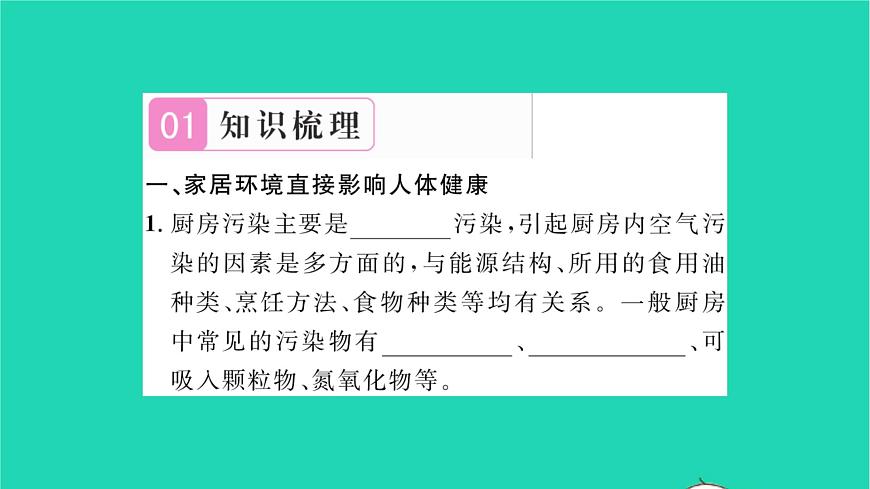 2022—2023學(xué)年度新版生物北師大版八年級下冊第8單元生物與環(huán)境第24章人與環(huán)境第4節(jié)家居環(huán)境與降習(xí)題課件第2頁