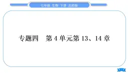 北师大版七年级生物下第4单元生物圈中的人专题四第13、14章习题课件