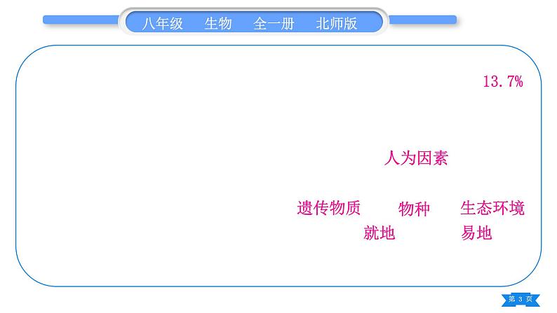 北师大版八年级生物上第5单元生物圈中的动物和微生物复习与提升二(第17章~第18章)习题课件第3页