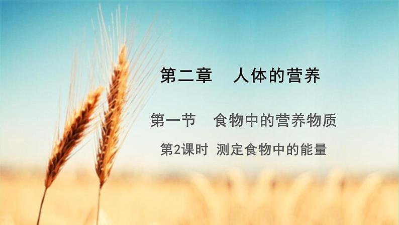 人教版七年级下册生物 4.2.1(第2课时)食物的营养物质(课件)第1页